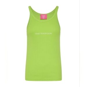 NWT CYBER LIME ONE TEASPOON LOGO SINGLET TANK